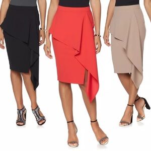 NENE by NeNe Leakes Draped Peplum Skirt size 10